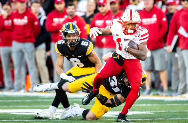 Rahmir Johnson 2022 Nebraska Iowa football USATSI_19501366